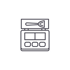 Make-up linear icon concept. Make-up line vector sign, symbol, illustration.