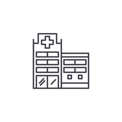 Medical station linear icon concept. Medical station line vector sign, symbol, illustration.