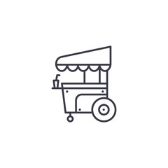 Mobile shop linear icon concept. Mobile shop line vector sign, symbol, illustration.