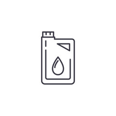 Motor oil linear icon concept. Motor oil line vector sign, symbol, illustration.