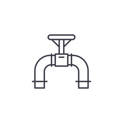 Pipeline linear icon concept. Pipeline line vector sign, symbol, illustration.