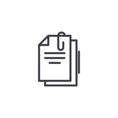 Primary documents linear icon concept. Primary documents line vector sign, symbol, illustration.