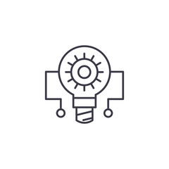 Principle circuit linear icon concept. Principle circuit line vector sign, symbol, illustration.