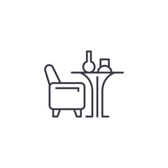 Restaurant linear icon concept. Restaurant line vector sign, symbol, illustration.