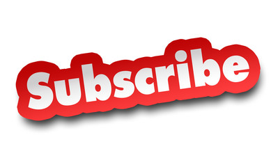 subscribe concept 3d illustration isolated