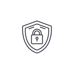 Security measures linear icon concept. Security measures line vector sign, symbol, illustration.