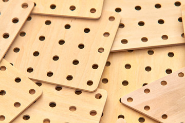 Wood Montessori material for constructions