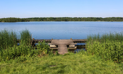 Overview Naarden lake (Naardermeer) in the Netherlands