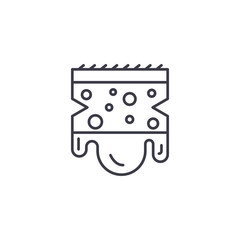 Sponge linear icon concept. Sponge line vector sign, symbol, illustration.