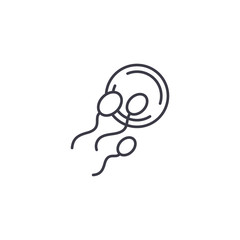 Spermatozoids linear icon concept. Spermatozoids line vector sign, symbol, illustration.