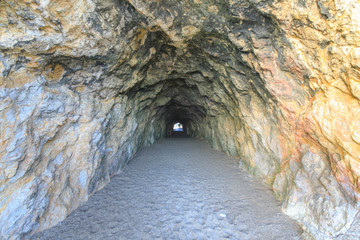 Through the Tunnel at Sutro Baths. San Francisco, California, USA.