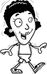 Cartoon Black Woman Walking