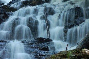 Fototapeta na wymiar fast running waterfalls