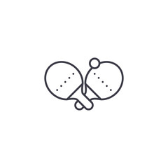 Table tennis linear icon concept. Table tennis line vector sign, symbol, illustration.