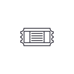 Tickets linear icon concept. Tickets line vector sign, symbol, illustration.