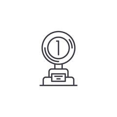 Victory award linear icon concept. Victory award line vector sign, symbol, illustration.