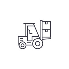 Warehouse services linear icon concept. Warehouse services line vector sign, symbol, illustration.