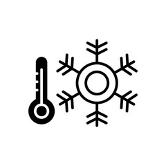 Air conditioning black icon concept. Air conditioning flat  vector symbol, sign, illustration.