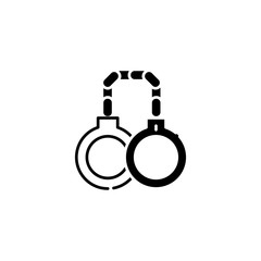 Arrest black icon concept. Arrest flat  vector symbol, sign, illustration.