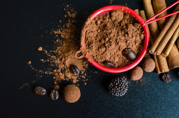 Cocoa powder with cinnamon