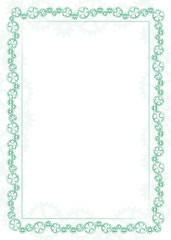 Green frame and border with gear-type mechanism