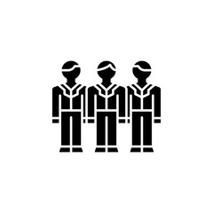 Business confederation black icon concept. Business confederation flat  vector symbol, sign, illustration.