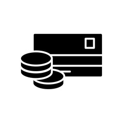 Cash withdrawal black icon concept. Cash withdrawal flat  vector symbol, sign, illustration.