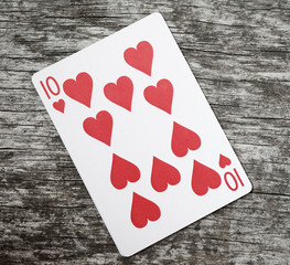 playing card ten of hearts