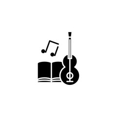 Music black icon concept. Music flat  vector symbol, sign, illustration.