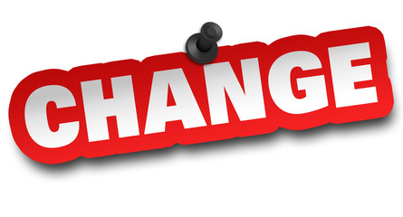 change concept 3d illustration isolated