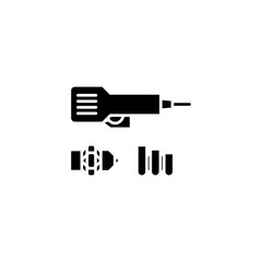 Perforator black icon concept. Perforator flat  vector symbol, sign, illustration.