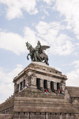 Koblenz, Deutsches Eck, Denkmal, Rhein, Mosel, Mündung, Schifffahrt, Altstadt, Stadt, Stadtrundgang, Sommer, Frühling, Deutschland