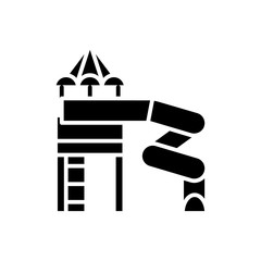 Playground black icon concept. Playground flat  vector symbol, sign, illustration.
