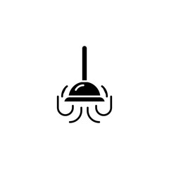 Plumber's friend black icon concept. Plumber's friend flat  vector symbol, sign, illustration.