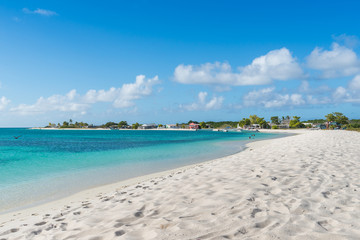 Beautiful beach in Los Roques archipelago, one of the most