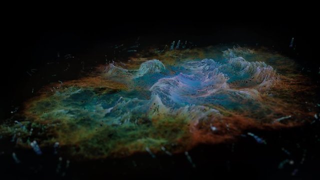 Unique CGI Particle Recreation of the Crab Nebula. 4K UHD animation.