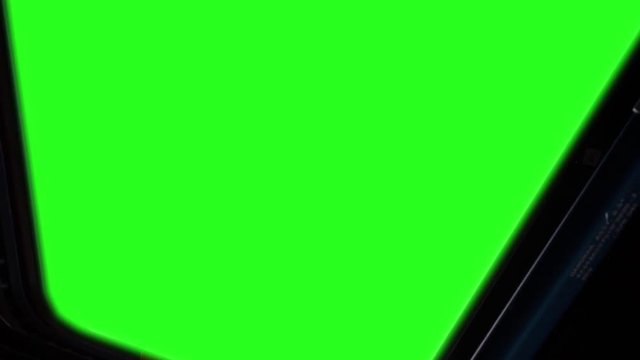 (ISS) International Space Station Window with Green Screen. You can replace green screen with the footage or picture you want with &ldquo;Keying&rdquo; effect in AE  (check out tutorials on YouTube). 