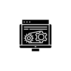 Schematic diagram black icon concept. Schematic diagram flat  vector symbol, sign, illustration.