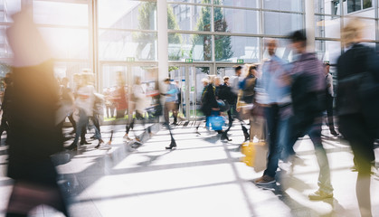 crowd blurred people