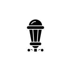 Fototapeta na wymiar Street-lamp black icon concept. Street-lamp flat vector symbol, sign, illustration.