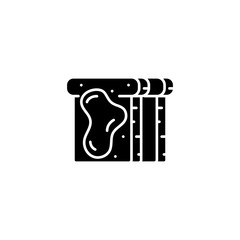 Toast black icon concept. Toast flat  vector symbol, sign, illustration.