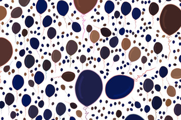 Hand drawn flying balloons illustrations background, good for graphic design, wallpapers or booklets.