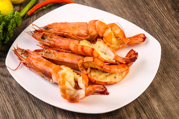 Grilled tiger prawn