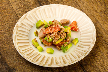 Tuna and avocado salad