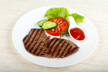 Grilled beef steak