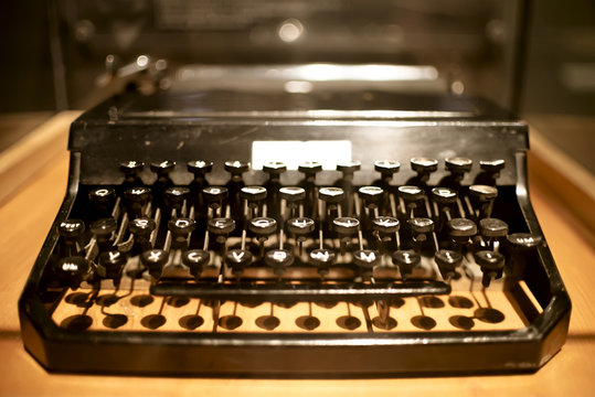 Old mechanical typewriter