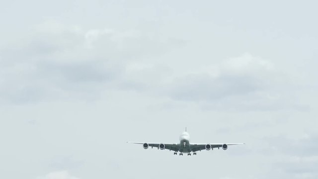 Landing airplane, aircraft, jet