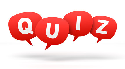 quiz speech bubbles 3d illustration