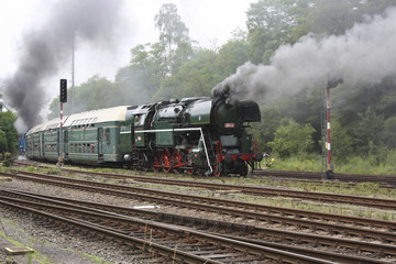 Plakat Czech old steam locomotive