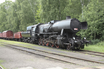 Fototapeta na wymiar Czech old steam locomotive